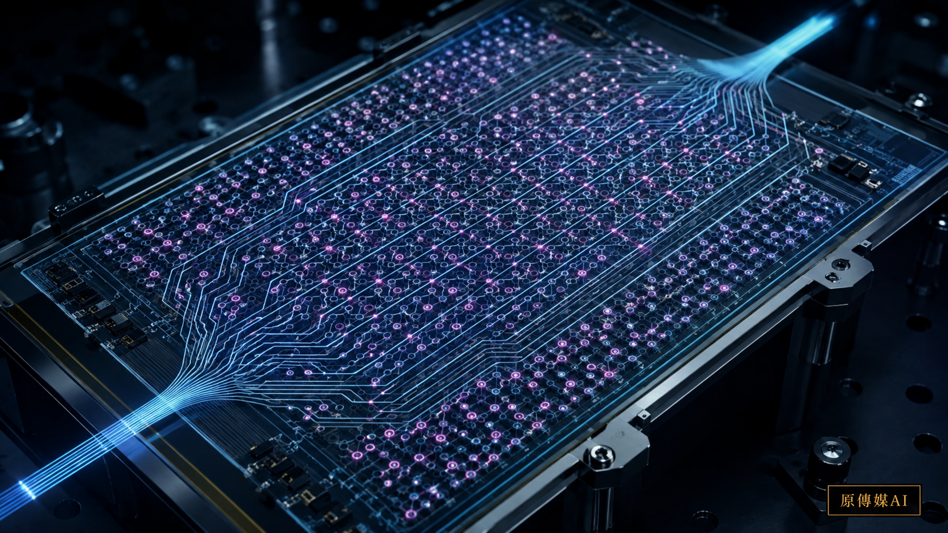 A photonic computing chip with dense optical interconnects
